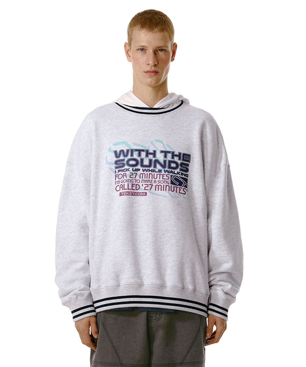 테켓(TEKET) 27 Minutes Song Sweatshirt Melange Gray