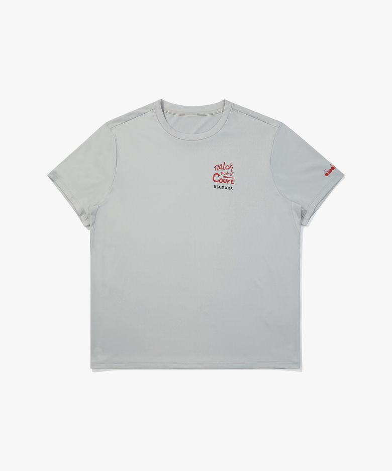 크로스코트 퍼포먼스 그래픽 반팔 티셔츠 GREY