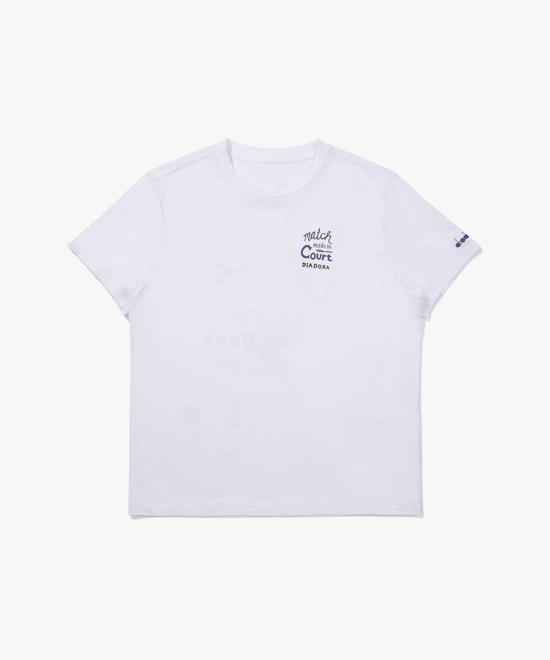 크로스코트 퍼포먼스 그래픽 반팔 티셔츠 WHITE