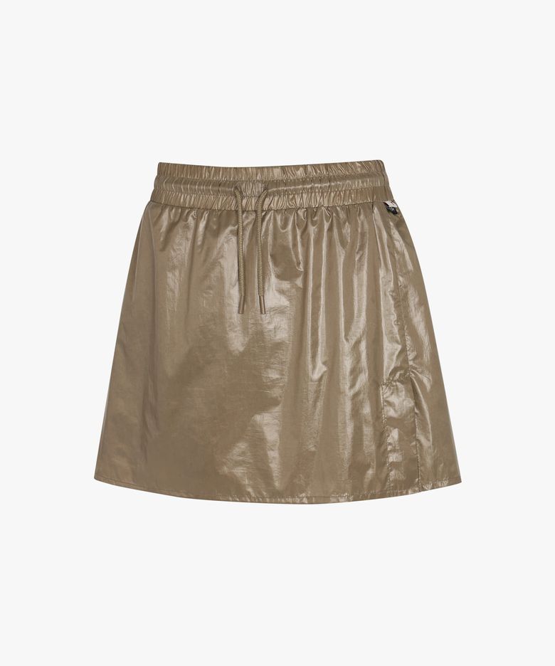 크로스코트 페이크 레더 스커트 BEIGE