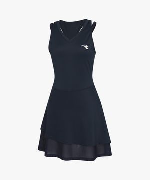 크로스코트 브이넥 퍼포먼스 원피스 NAVY