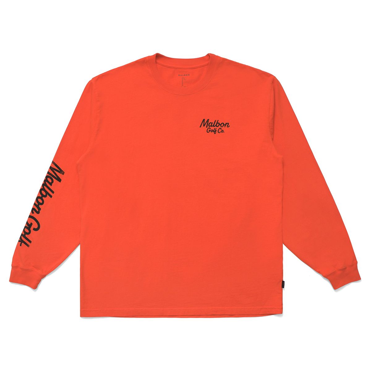 말본 골프(MALBON GOLF) [LAST FRONTIER] 독수리 긴팔 라운드 티셔츠 DARK ORANGE (MAN)