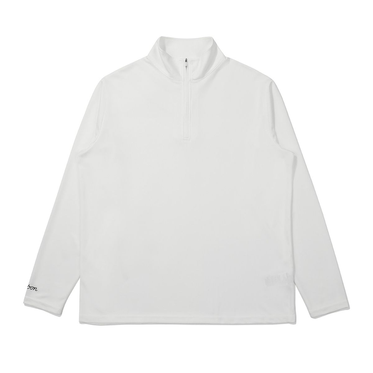 말본 골프(MALBON GOLF) [EVERGREEN] 퍼포먼스 하프 집업 티셔츠 WHITE (MAN)