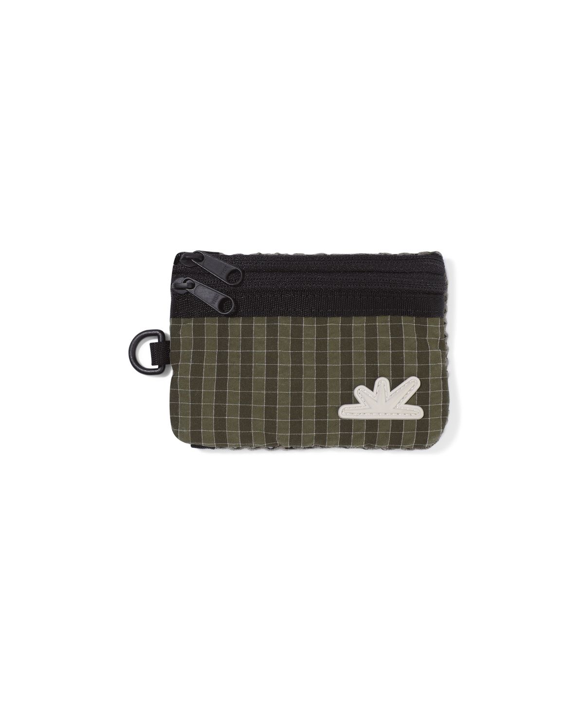 썬러브(SUNLOVE) Zip Card Pouch Olive Grid
