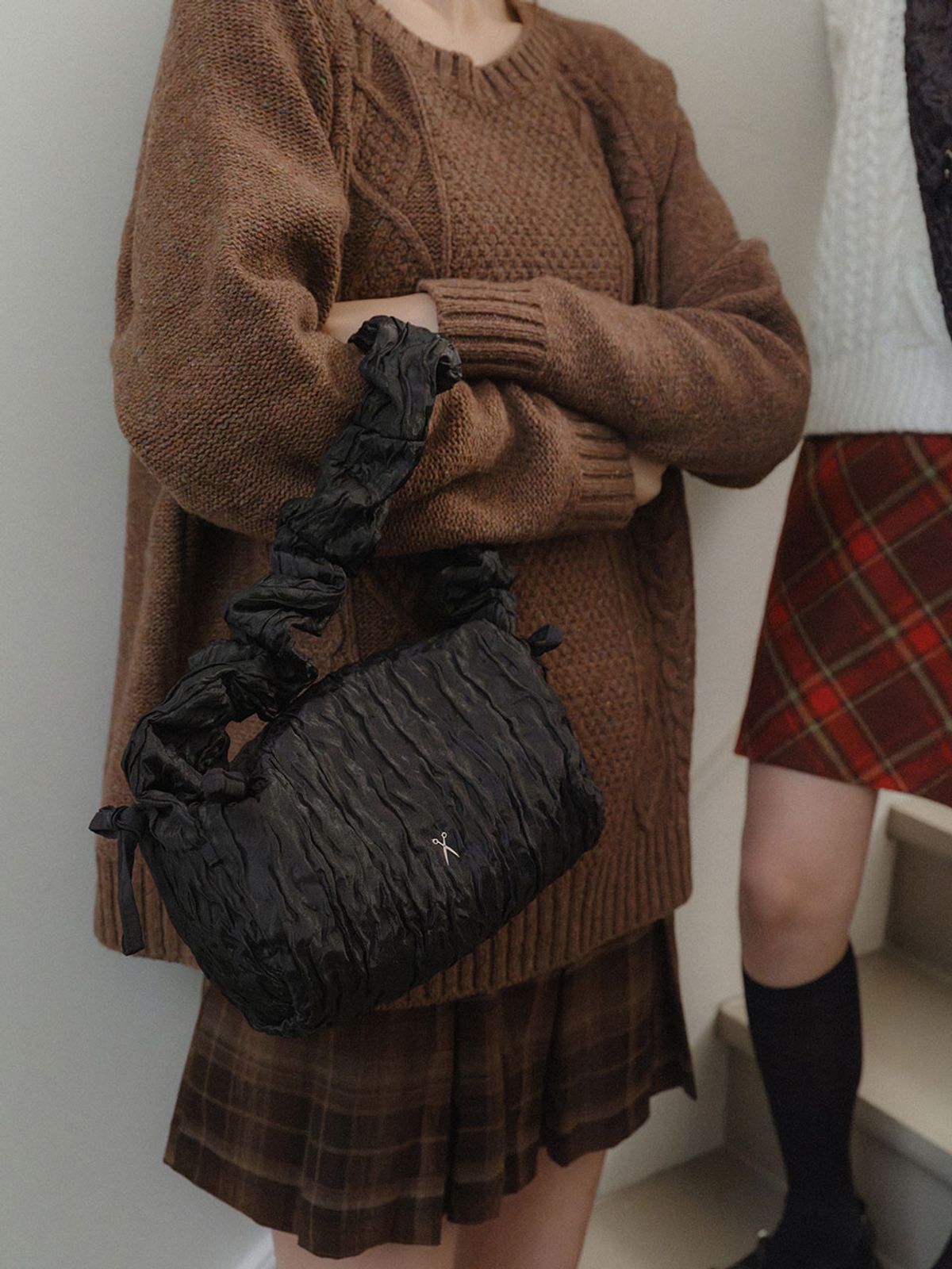 조셉앤스테이시(JOSEPH&STACEY) Daily Shirring Tote Bag_Crinkled Black