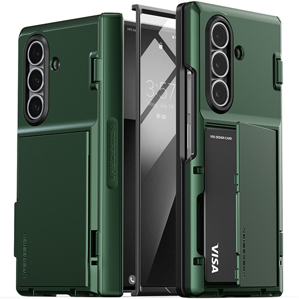베루스(VRS DESIGN) 갤럭시 Z폴드7 케이스 카드 2장 수납 자동 힌지보호 휴대폰 케이스 모던 고 360