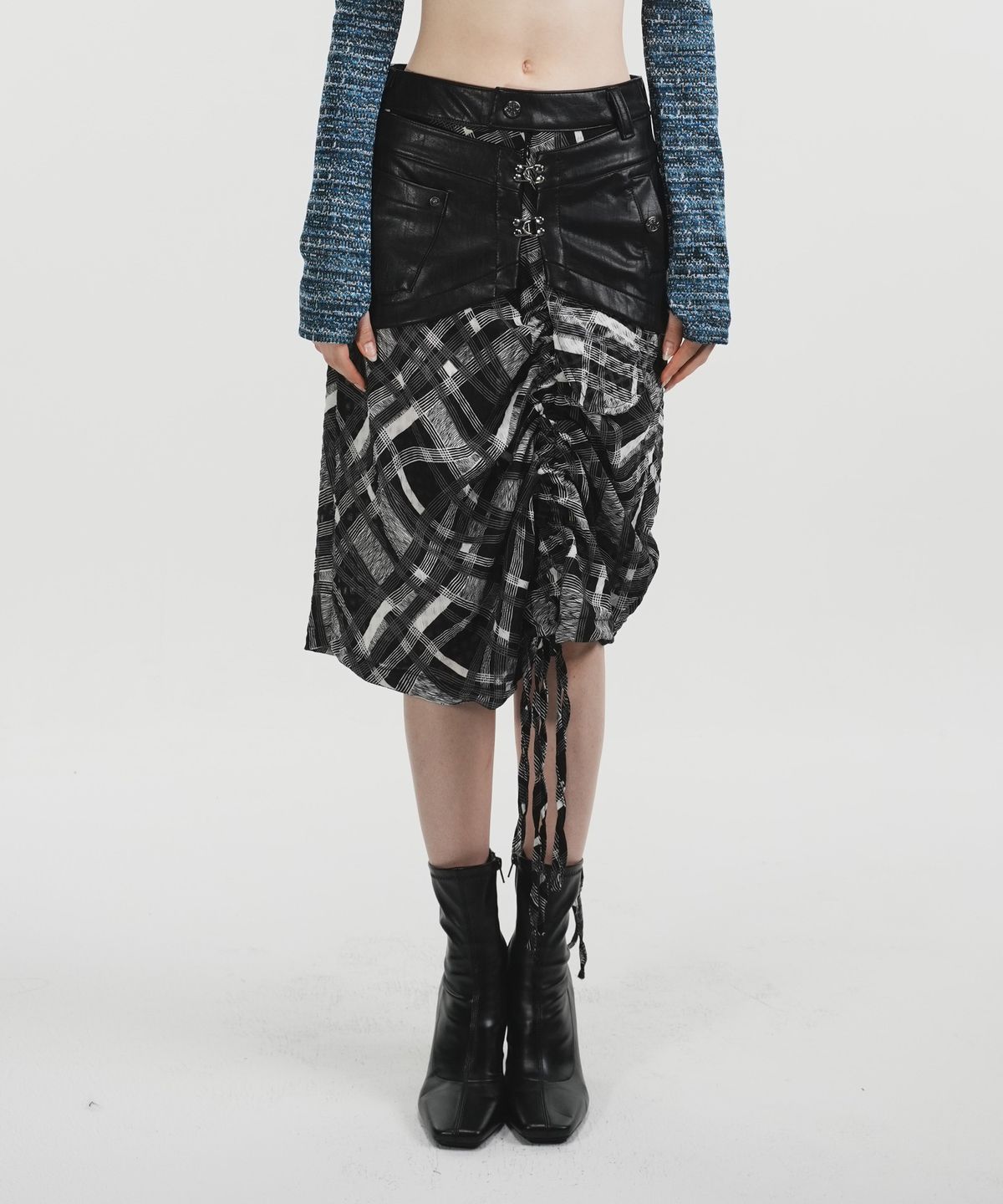 페노메논시퍼(PHENOMENON SEEPER) SHIRRING PANEL SKIRT