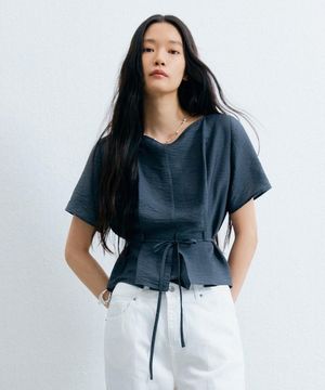 벨티드 핀턱 블라우스 RE BWF62SS_MIWBWF71QS