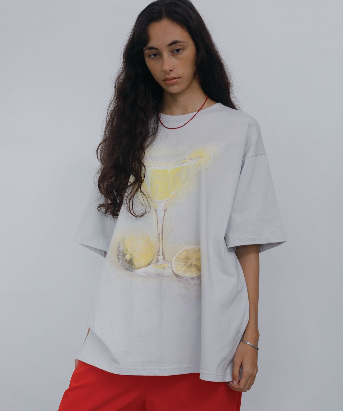 웻태그(WET TAG) MAGARITA BIG T-SHIRT LIGHT GRAY