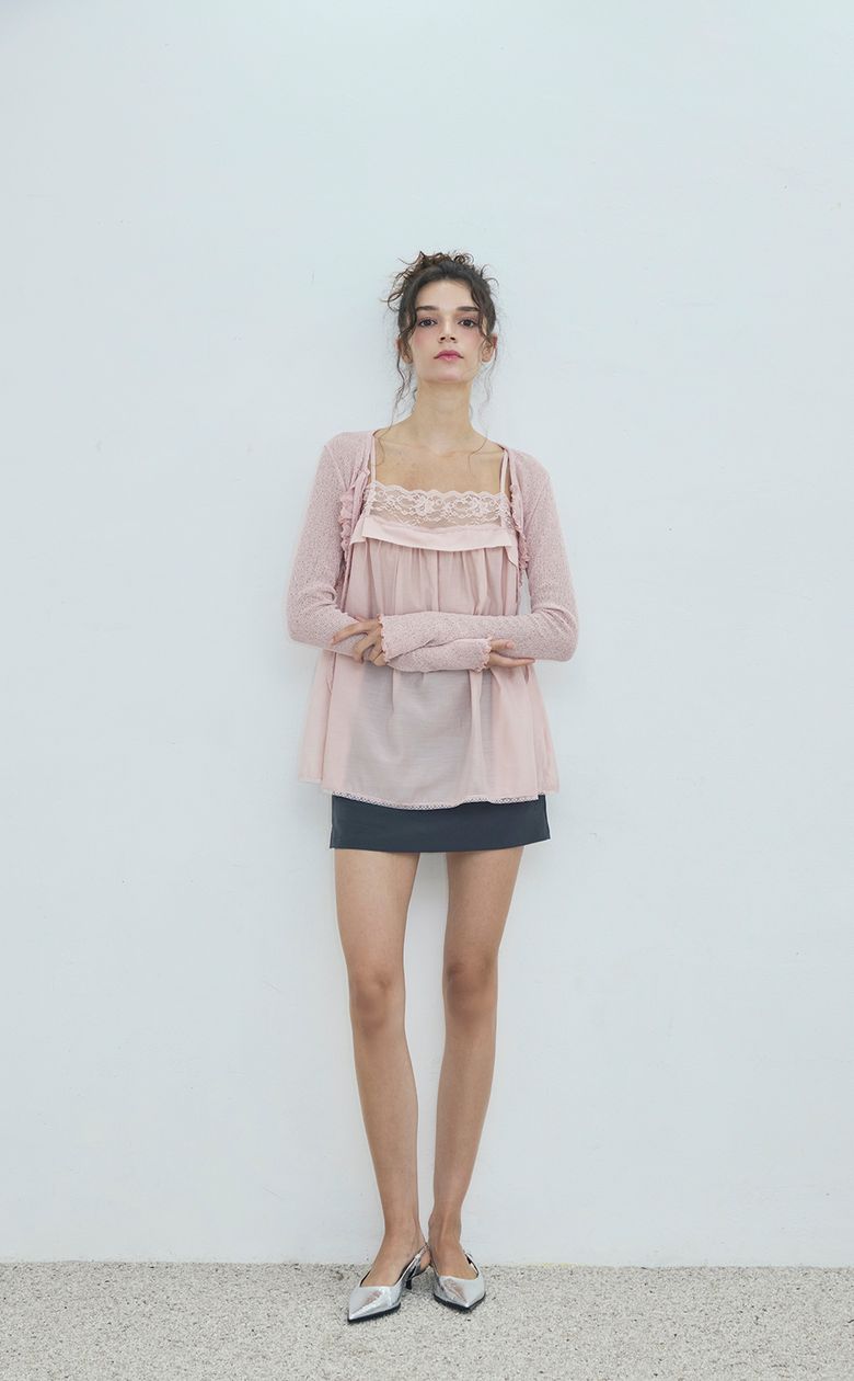 Faye frill bolero_pink