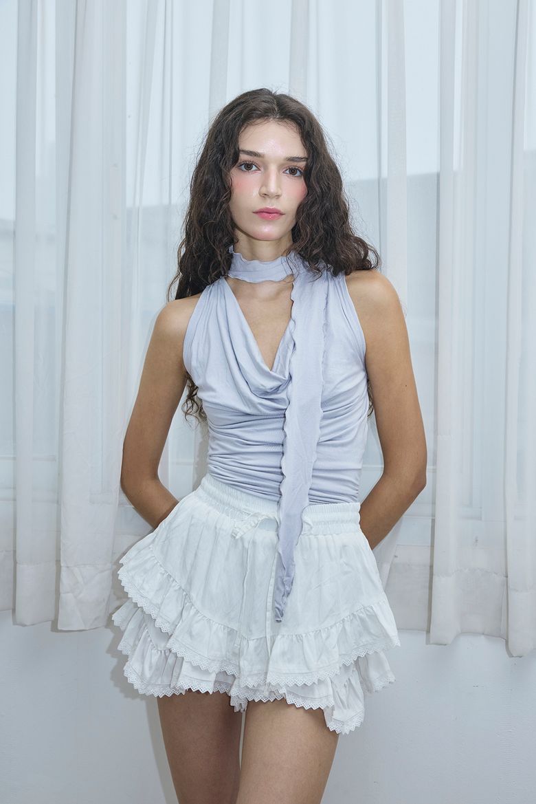 Lyra scarf top_bluegrey