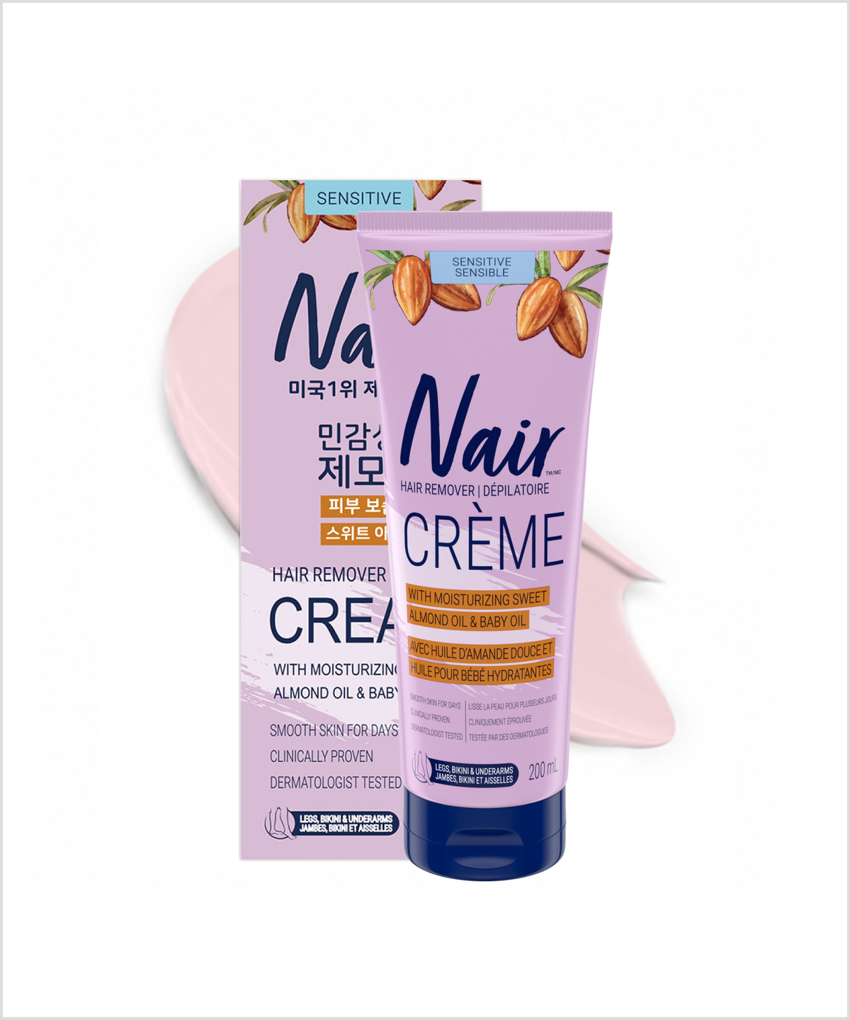 네어(NAIR) 민감성용 스위트아몬드오일 바디제모크림200ml