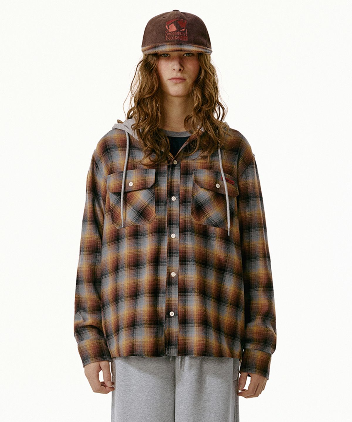 테켓(TEKET) Soundcheck Hooded Shirt Brown