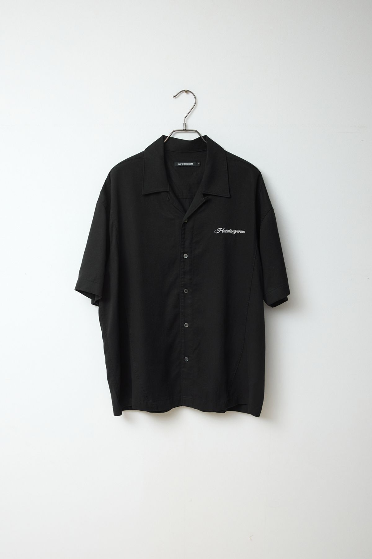 해칭룸(HATCHINGROOM) Camp Collar Shirt Tencel Black