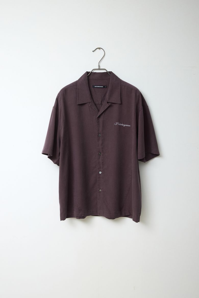 Camp Collar Shirt Tencel Dark Purple