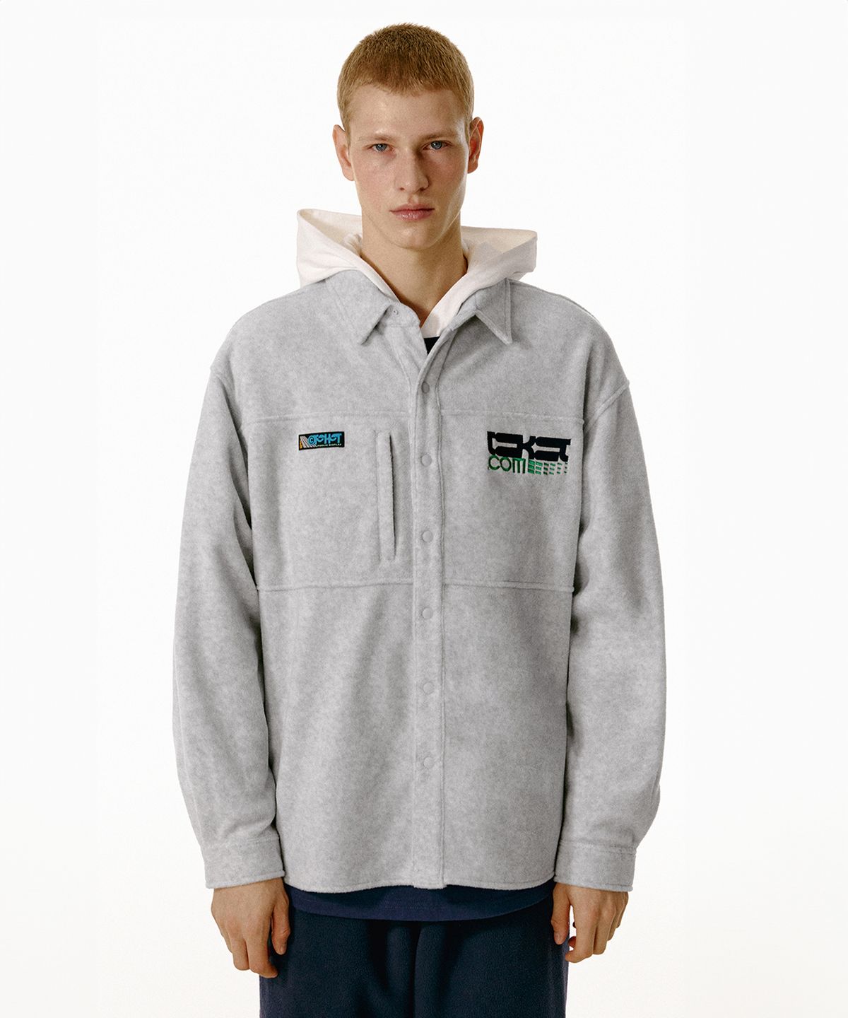 테켓(TEKET) TKT Fleece Shirt Melange Gray