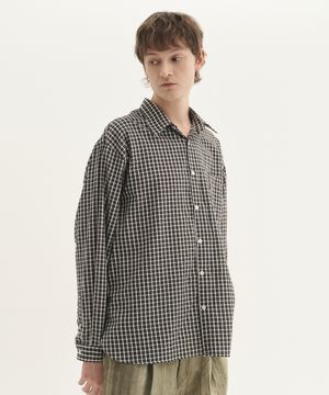 클래식 체크 셔츠_블랙
