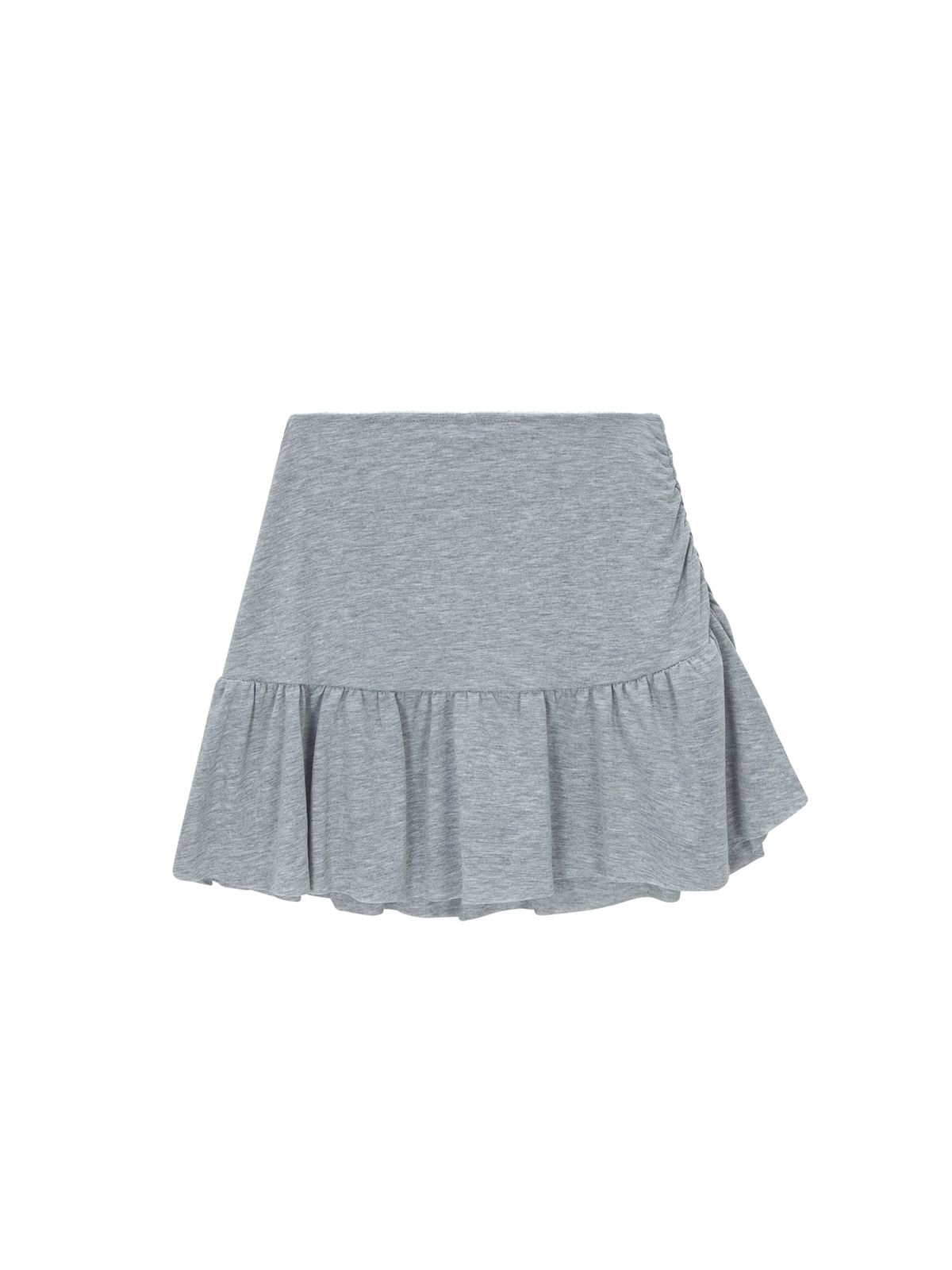 샐러드바구니(SALAD BAGUNI) Ruffle hem skirt - gray