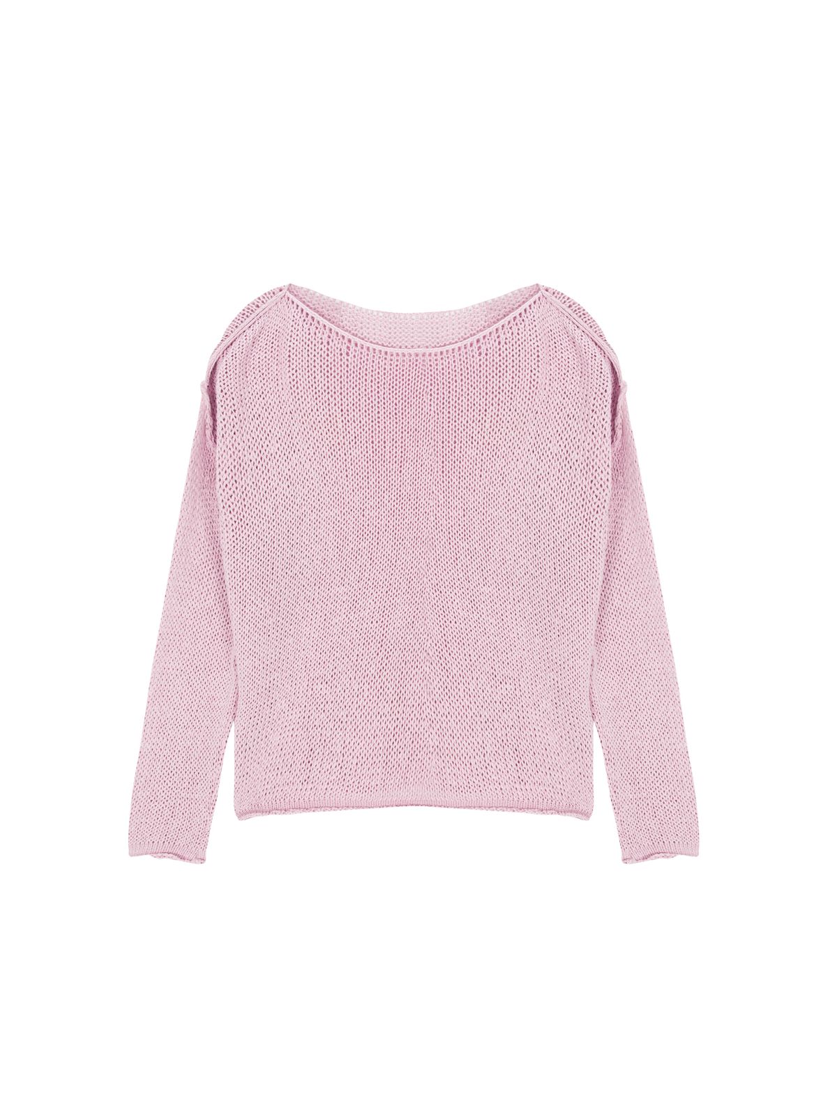 샐러드바구니(SALAD BAGUNI) Boat neck mesh knit - lndi pink