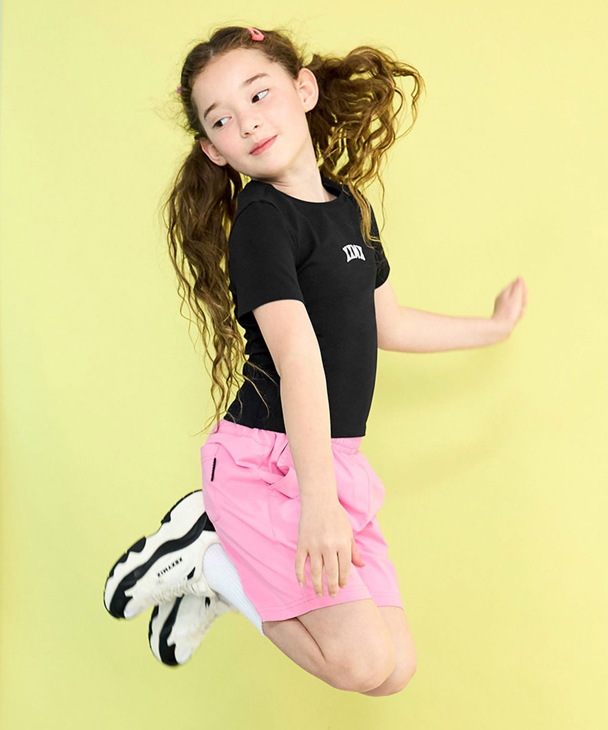 젝시믹스 키즈(XEXYMIX KIDS) 베이직 에코 4부 팬츠 KA4810H