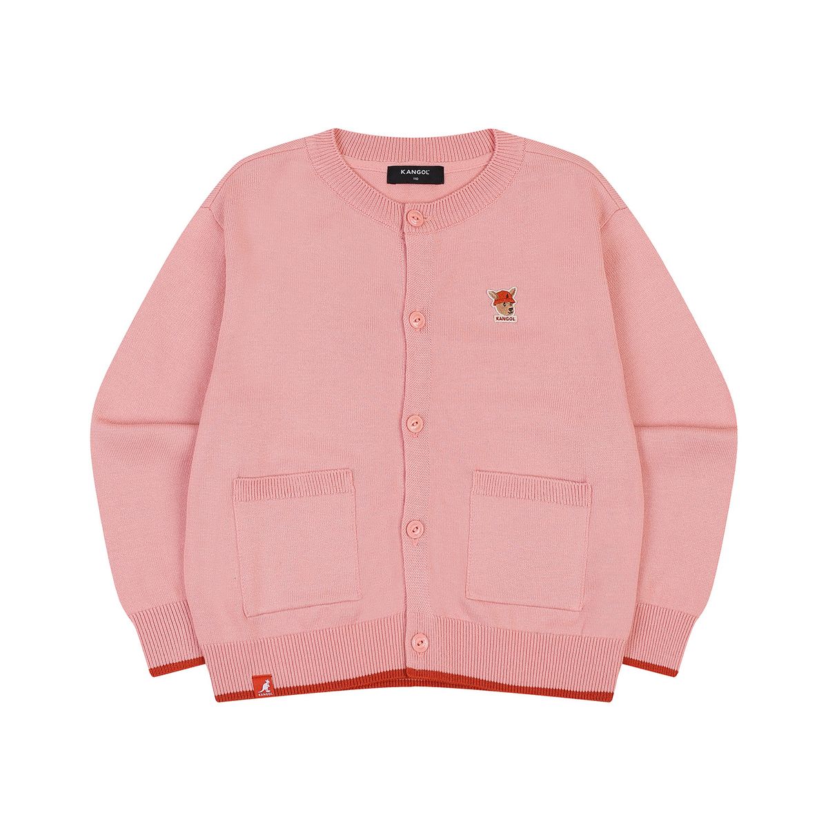 캉골키즈(KANGOL KIDS) 루 심볼 어텀 니트 가디건 RC 0001 핑크