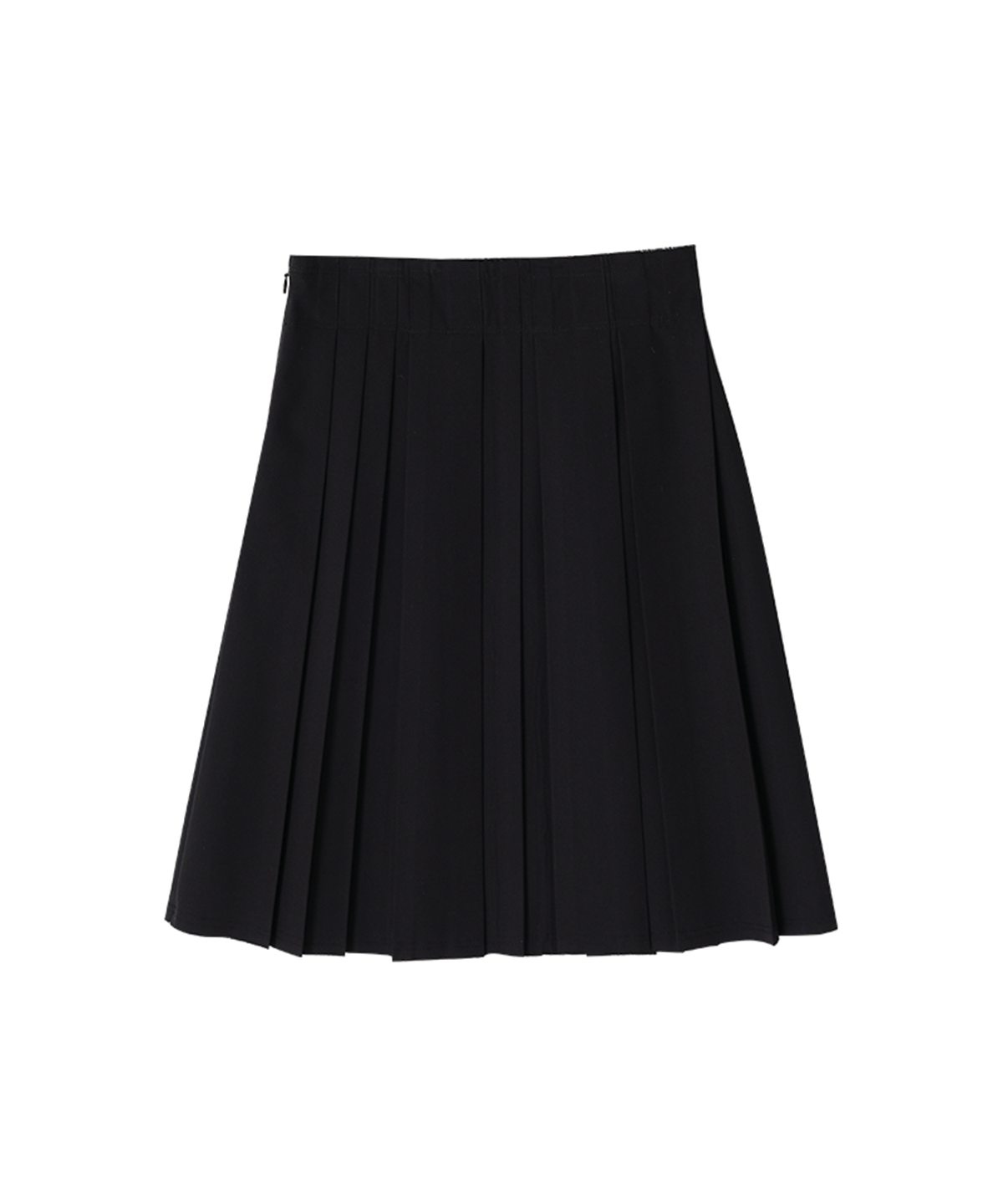 모슬루(MOSLU) Unbalanced pleats skirt (black)