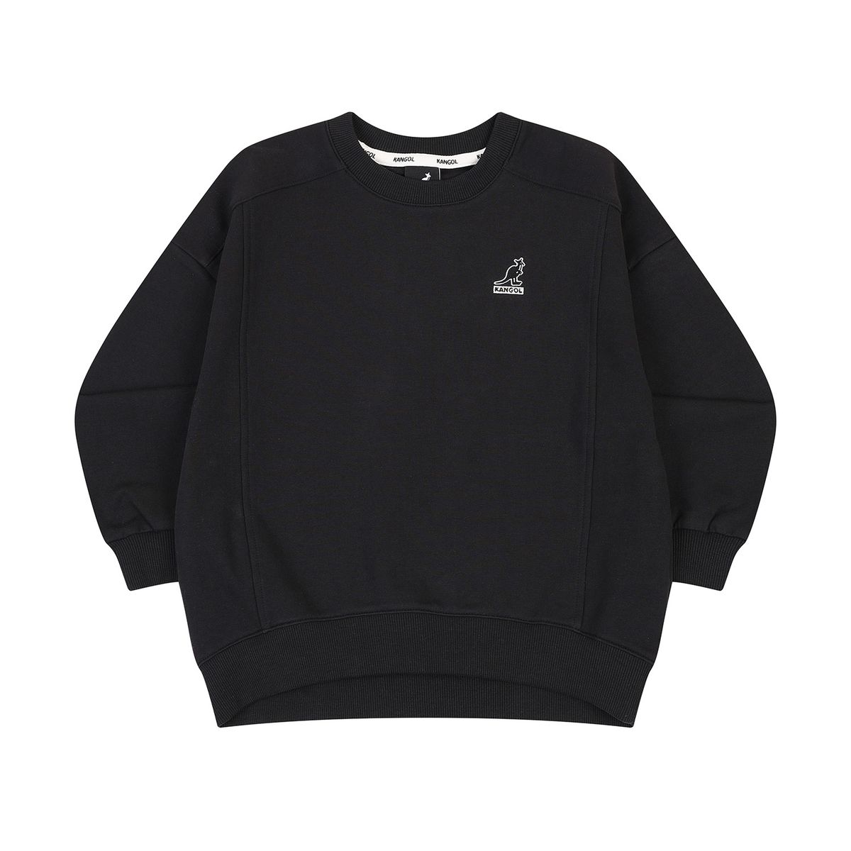 캉골키즈(KANGOL KIDS) 클럽 로고 롱 스웻셔츠 RC 2003 블랙
