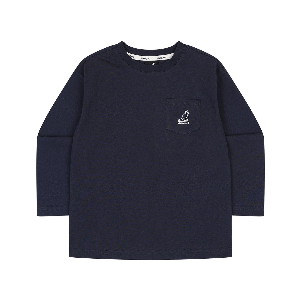 캉골키즈(KANGOL KIDS) 포켓 클럽 로고 티셔츠 RC 0004 네이비