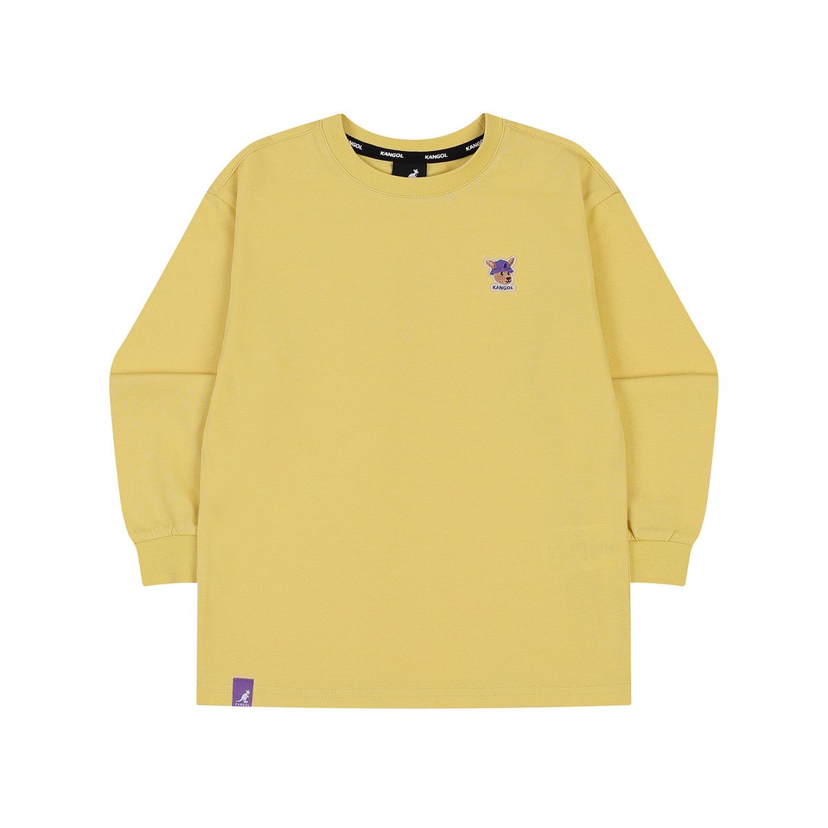 캉골키즈(KANGOL KIDS) 루 심볼 롱 슬리브 티셔츠 RC 0005 옐로우