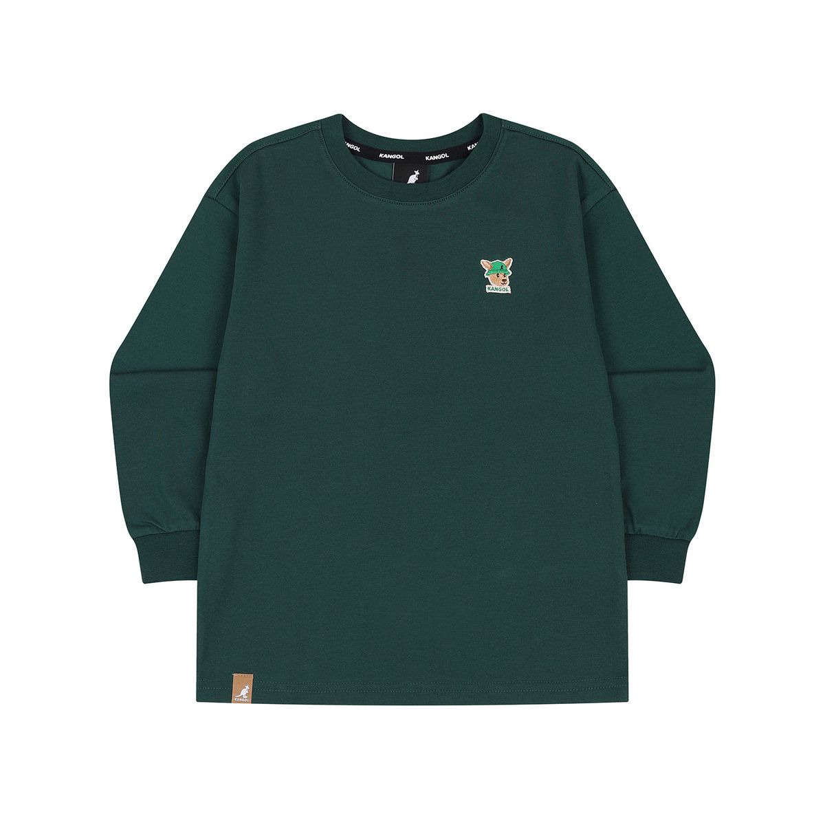 캉골키즈(KANGOL KIDS) 루 심볼 롱 슬리브 티셔츠 RC 0005 그린