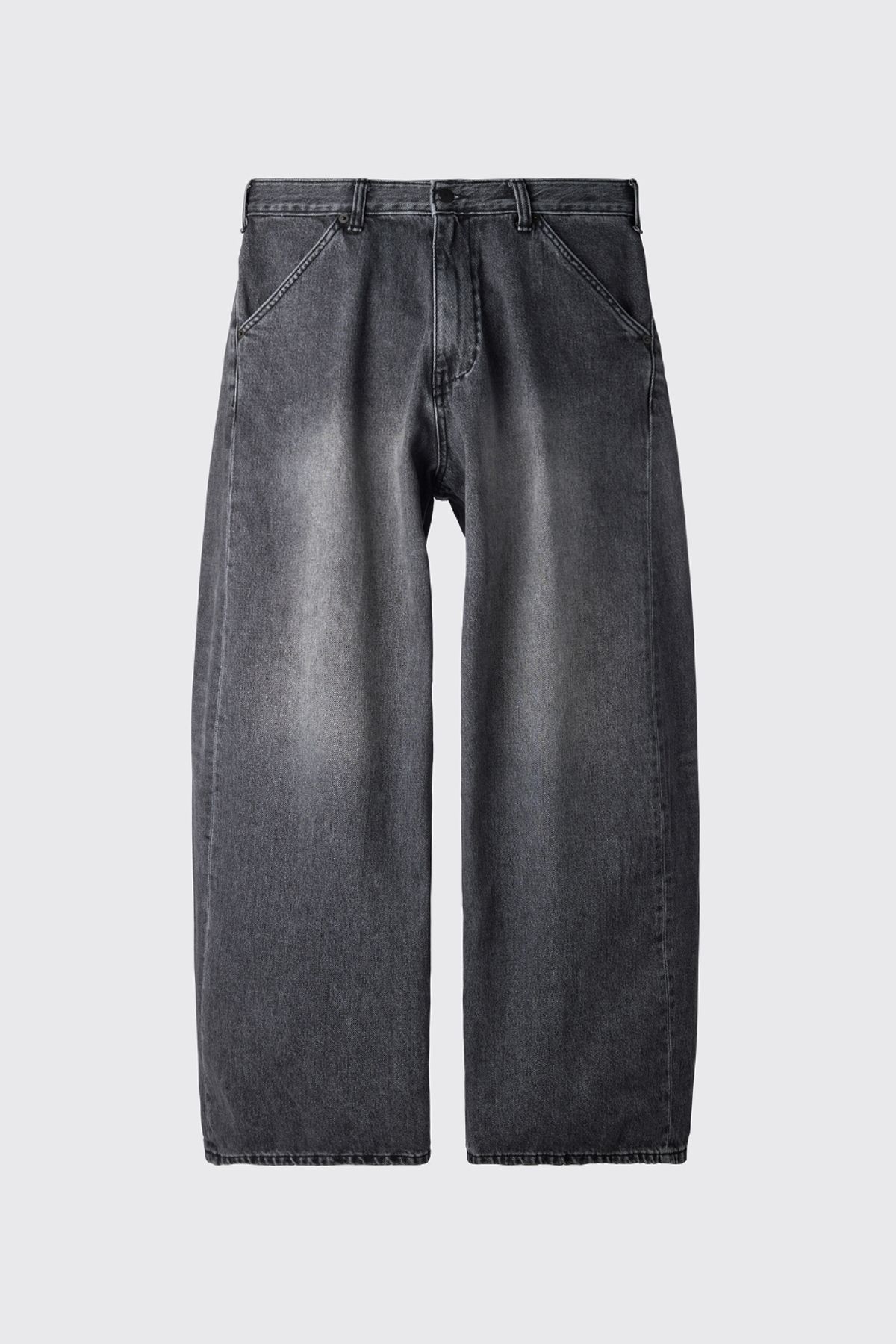 해칭룸(HATCHINGROOM) Wide Curve Jeans Washed Black