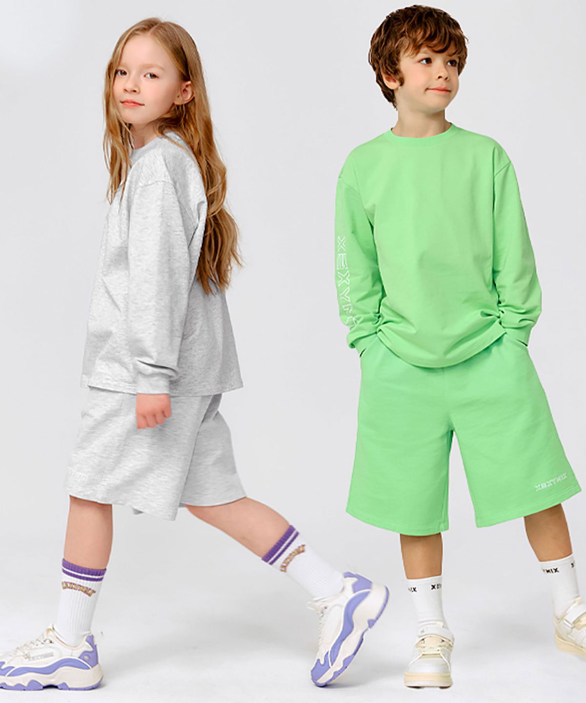 젝시믹스 키즈(XEXYMIX KIDS) 소프트터치 버뮤다 팬츠 XMK1PS1301