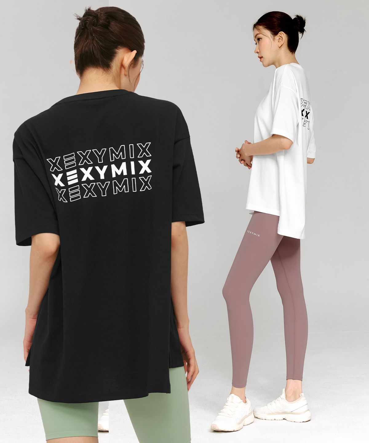 젝시믹스(XEXYMIX) [2PACK] 필리퍼 코튼 오버핏 티셔츠 XFK2TS1111