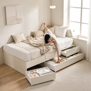 식스 6단 400서랍 빅수납 침대(7존 독립 매트리스-슈퍼싱글)