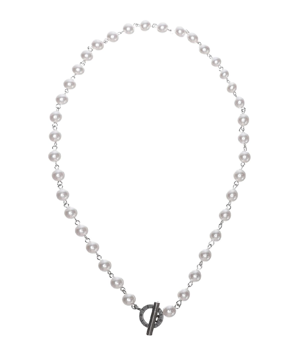 피마다지윈(PIMADAZIWIN) White Chain Pearl Necklace_[Bold]