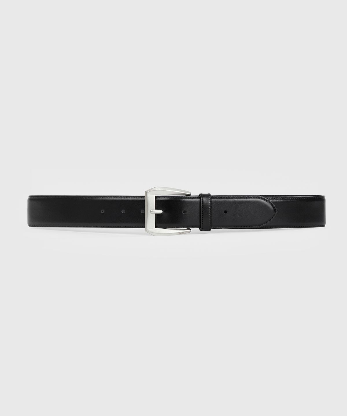 타일레(TAILLE) MORRIS BOLT BUCKLE BELT BLACK SILVER