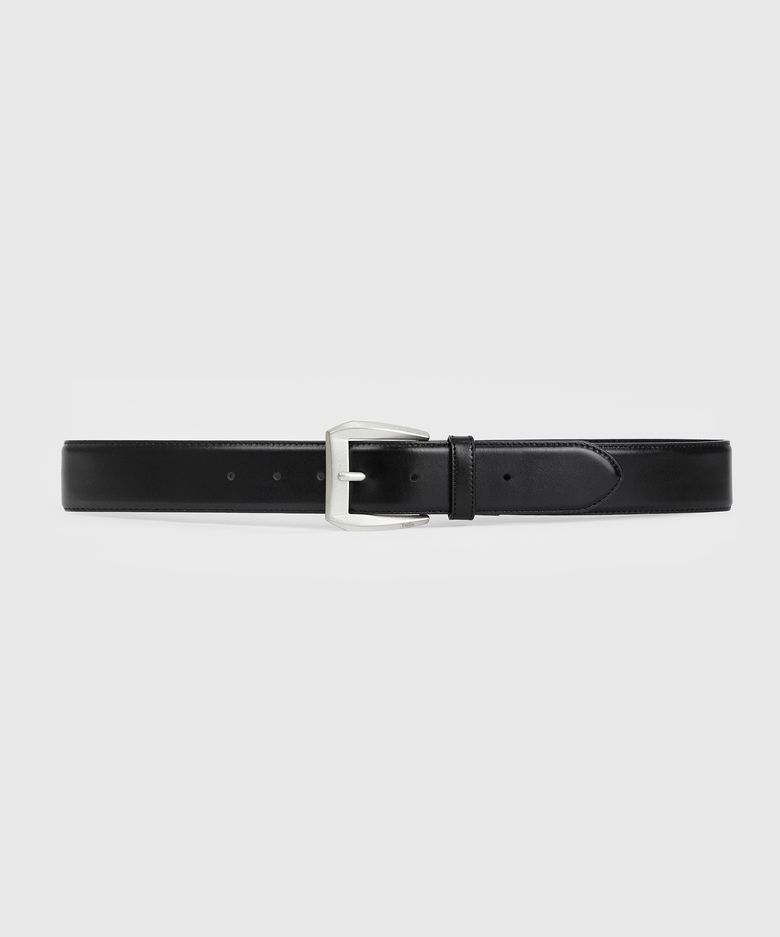 MORRIS BOLT BUCKLE BELT BLACK SILVER