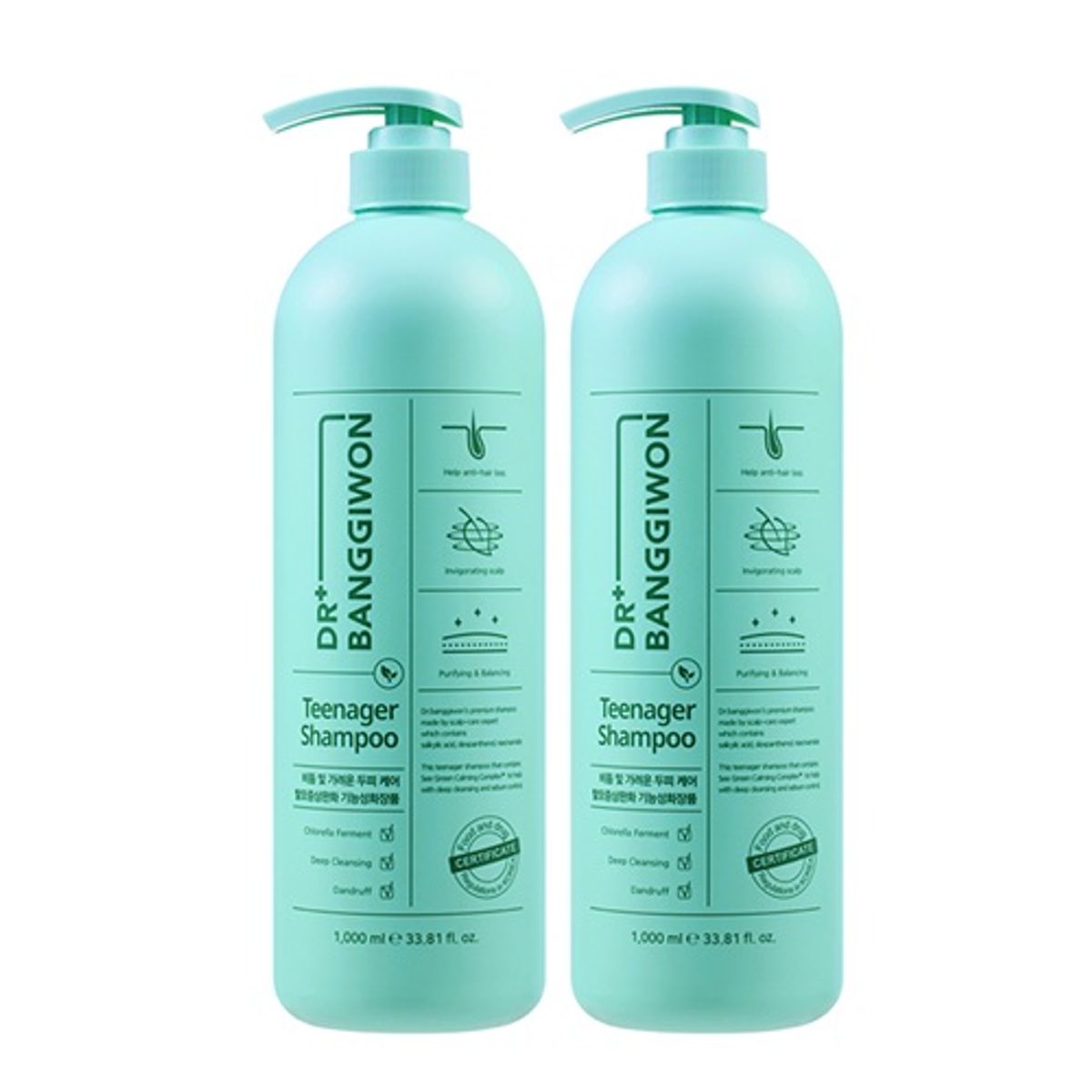 닥터방기원(DR.BANGGIWON) 틴에이저 청소년샴푸 1000ml 2개