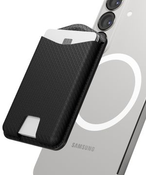 아이폰 갤럭시 전기종 호환 맥세이프 카드지갑 M-비카 엣지 비건 레더 핸드폰 카드 수납 지갑케이스