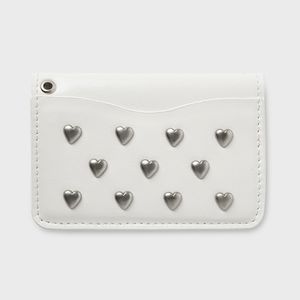 하트 리벳 카드홀더 - 화이트