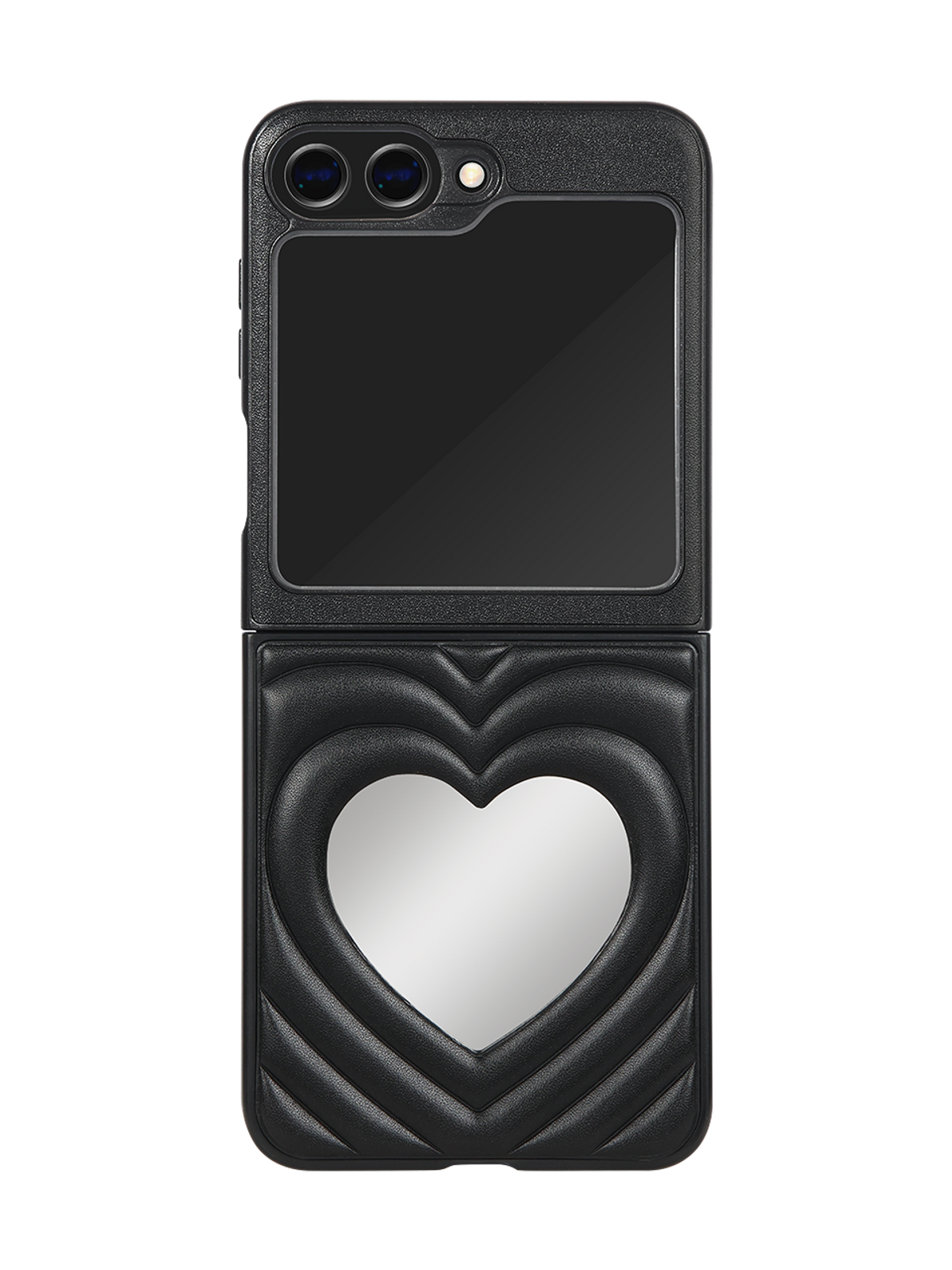 디자인스킨(DESIGNSKIN) 갤럭시Z플립7 하트 미러 케이스