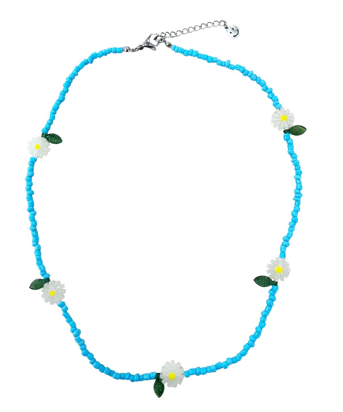 스케이터락(SK8ER ROCK) Daisy Beads Necklace ((light blue))