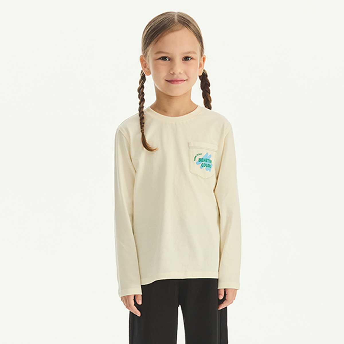 베네통키즈(BENETTONKIDS) 포켓 티셔츠_QATS12541IV