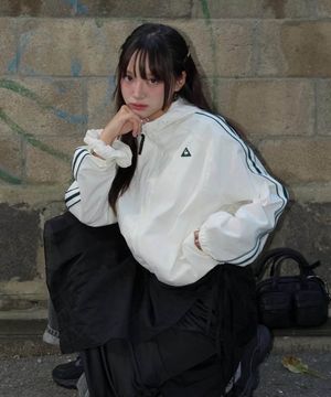 여성 선데이 후드 홑겹 자켓 - 아이보리(QQ322LJK83)