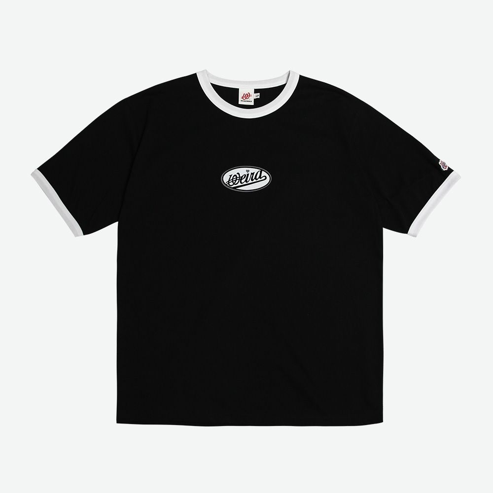 MUSINSA公式 | WEIRDWORLD ワッペンリンガーTシャツブラック