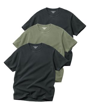 [3PACK] 16S PIGMENT WASHING HALF T-SHIRTS