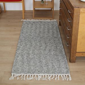 스노즈 먼지없는 사계절 컬러 믹싱 태슬 미니 러그 카페트 70X160