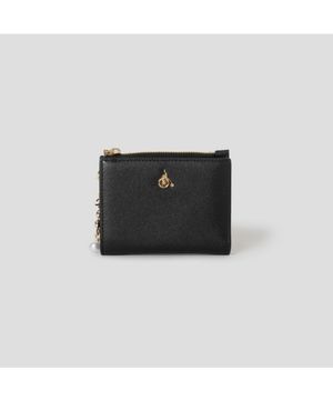 루시 지퍼 2단지갑 -  블랙