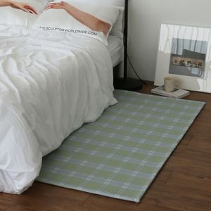 먼지없는 뭉드체크 패턴 디자인 사계절 미니 러그 카페트