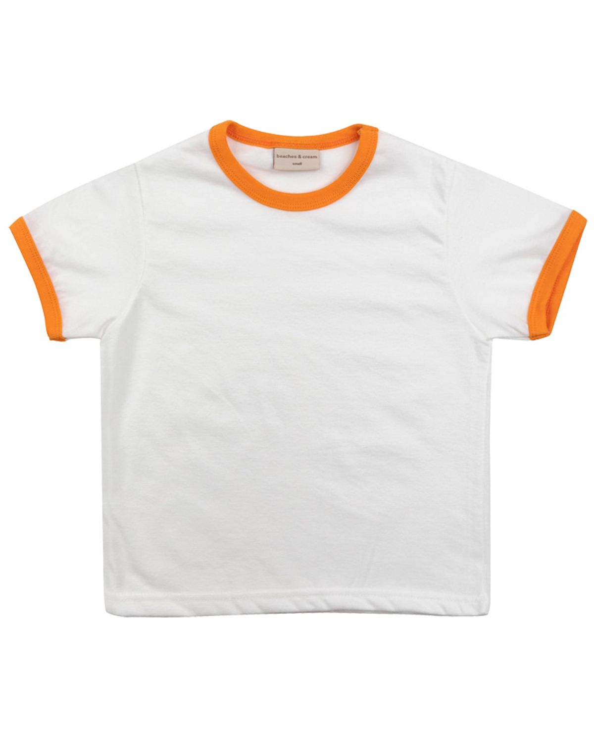 비치스앤 크림 키즈(BEACHESAND CREAM KIDS) 비치스 링거 티셔츠-오렌지(Beaches Ringer T-shirt orange)